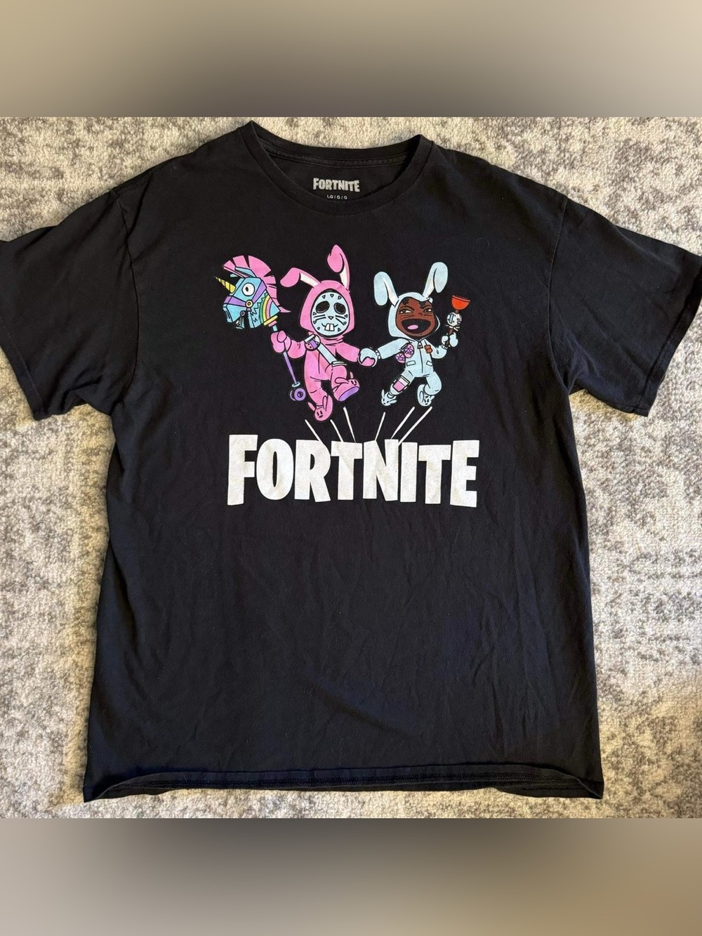 Fortnite Bunny Skin Black Tee Size Large